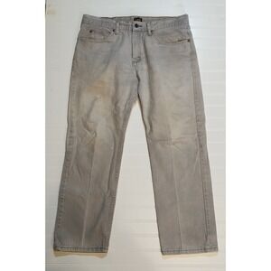 Lee Regular Fit Gray Denim Jeans Mens 36x29 Straight Leg Retro Y2K Grunge Skater